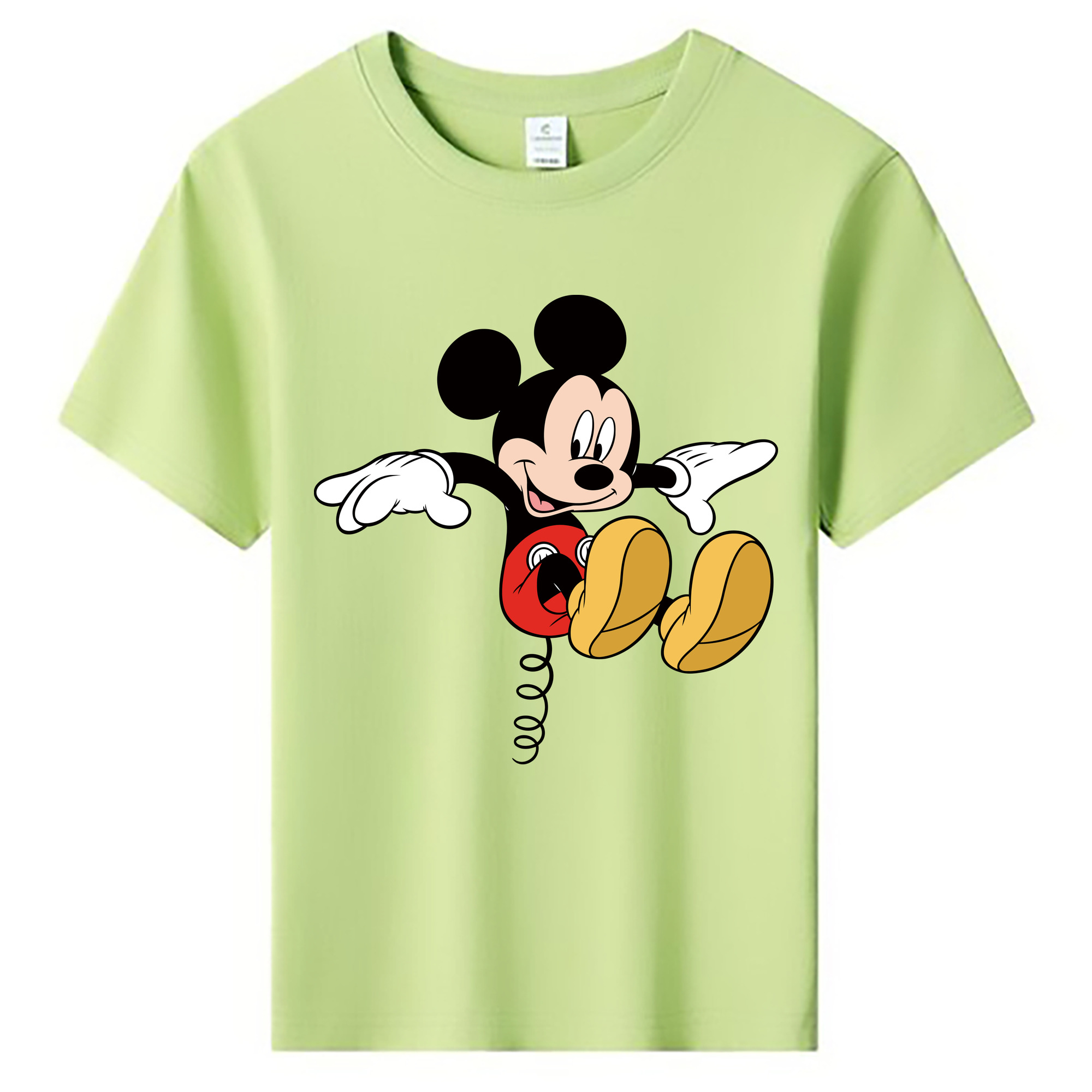 ミッキーマウス Mickey Mouse 綿100％キッズTシャツ（フロントプリント）